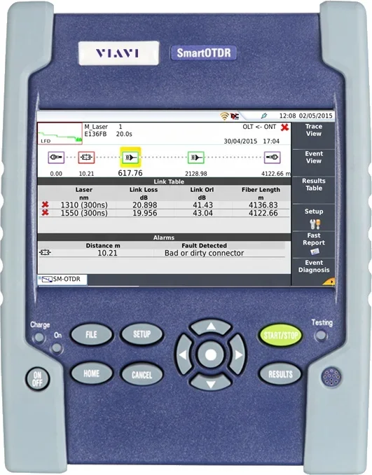 JDSU viavi smart otdr price 1310/1550 E126A 37/35db with laser source optical power meter VFL Iolm otdr machine