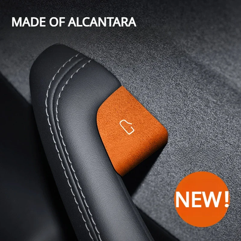 Door Switch Thin Patch for Tesla Model 3 Highland 2024 Alcantara Suede Door Switch Thin Decoration Patch Sticker Car Accessories