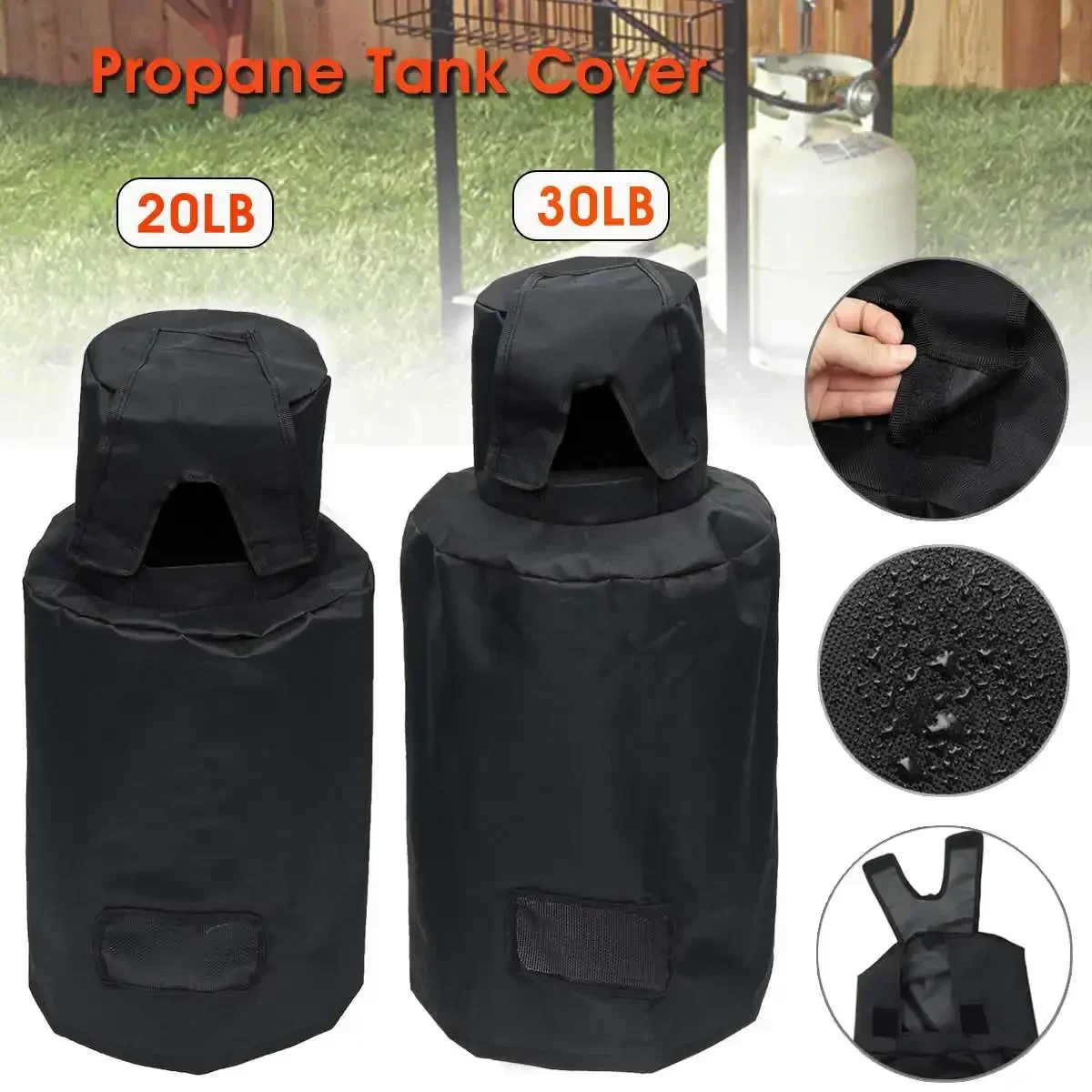 20lb / 30lb Propane Tank Cover Waterproof Dust-proof Gas Bottle Covers for Outdoor Gas Stove Camping Parts