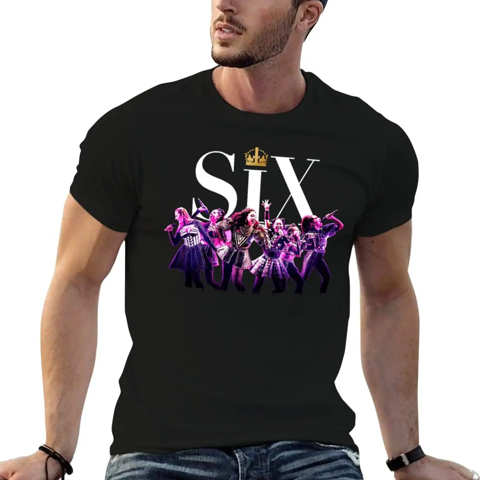 

SIX THE MUSICAL QUEENS T-Shirt mens graphic t shirts cotton tshirt 100% T-Shirt