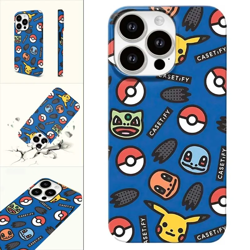 

Pikachu Phone Case for IPhone 16 15 14 13 12 Pro Max Anime Painted Pattern Phone Case Creative Shockproof Soft Cover Accessories
