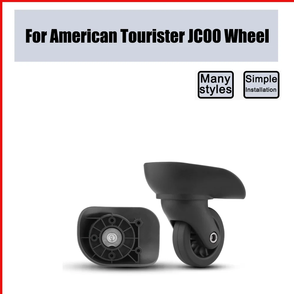 

For American Tourister JC00 Trolley Case Wheel Pulley Sliding Casters Universal Luggage Wheel Silent Smooth Wear-resistant Black