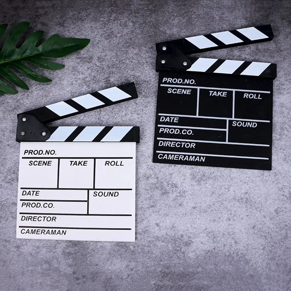 30 x 27cm Vlog Recording Director Cinema Clapperboard Video Scene TV Movie Clapboard