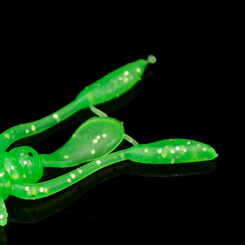 LUSHAZER 20 قطعة/الوحدة لينة إغراء يرقة الاصطناعي السحر 45 مللي متر الصيد الطعم ل باس الكارب دودة صغيرة لينة الصيد السحر #6