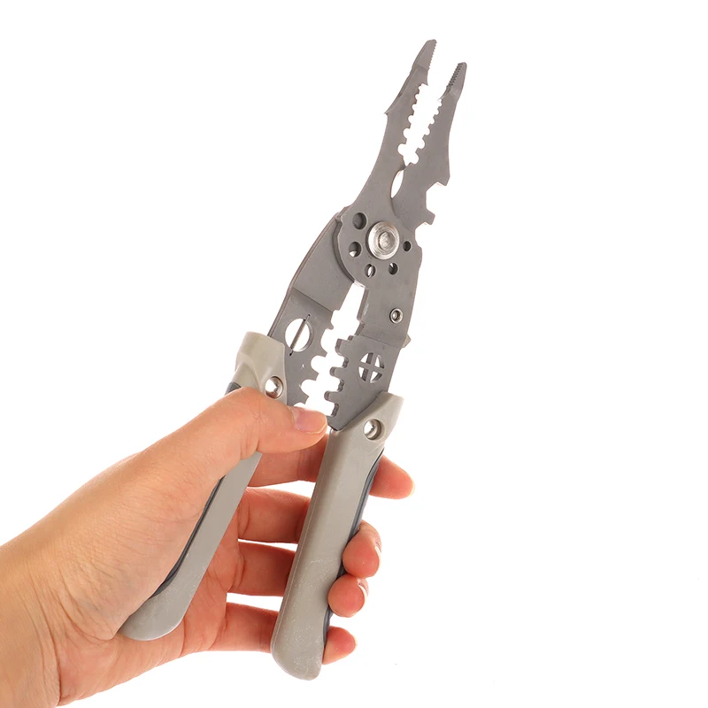 1PC 21 In 1 Multifunctional Repair Scissors Wire Stripper Wire Puller Cutter Wire Stripping Crimping Pliers Hand Tool