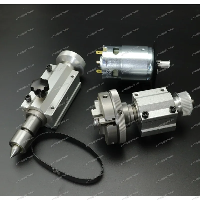 Multifunctional 895 Motor Woodworking Rotary Lathe Spindle, 80mm/65mm Three-Jaw & Four-Jaw 50mm Chuck
