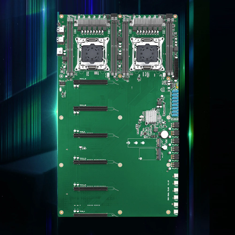 

X99 DUAL PLUS Miner Материнская плата LGA 2011-3 V3/V4 Процессор Разъем Материнская плата DDR4 RAM 256 ГБ SATA3.0 USB3.0 PCIe3.0 X16 X8