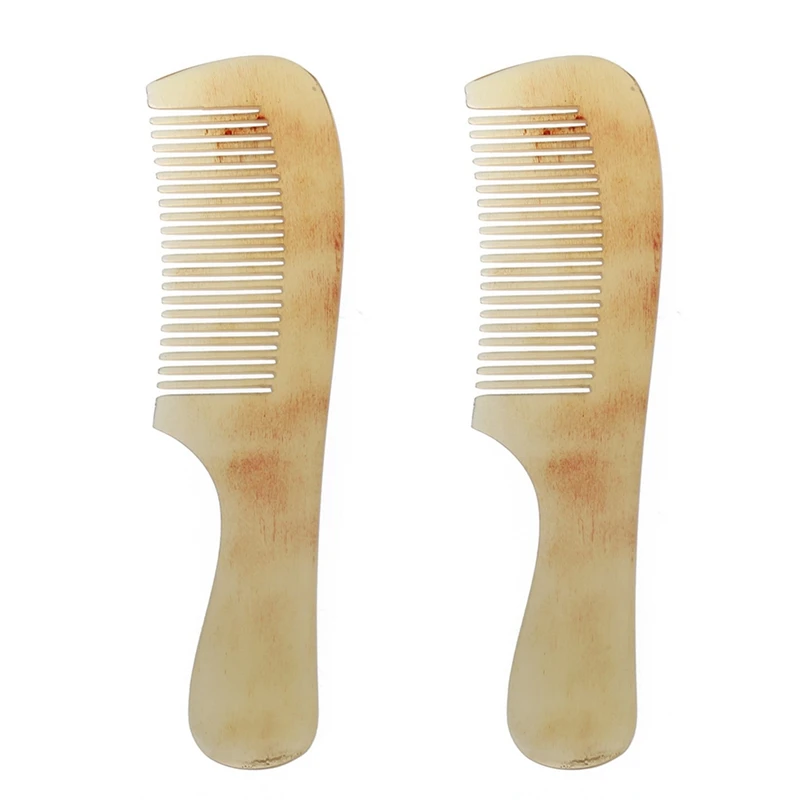 2X Professional Beauty Ox Horn Hair Comb Brush Spa Massage Salon