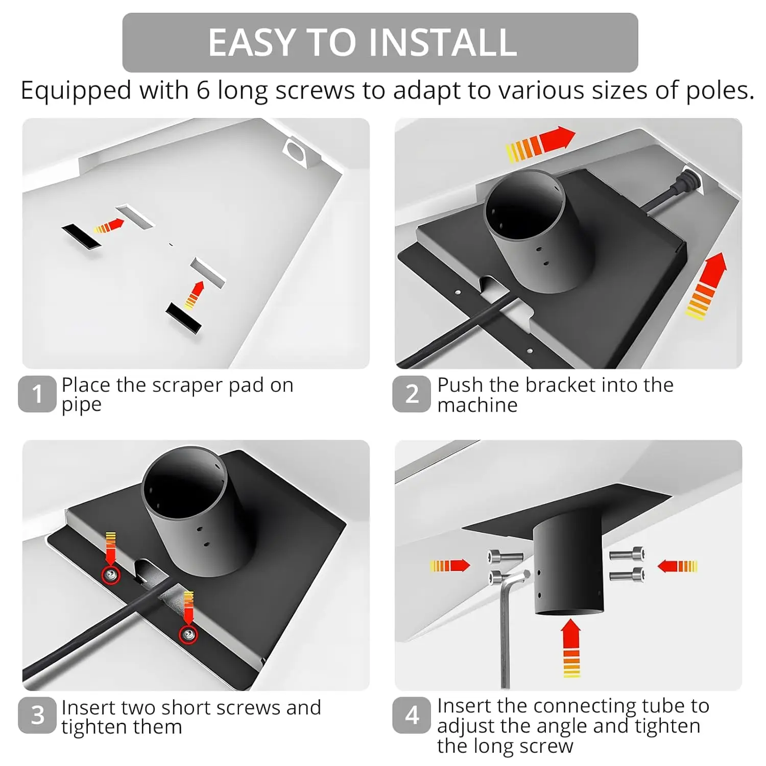 محول الأنابيب Starlink Gen 3، 360 °   حامل عمود Starlink من سبائك الألومنيوم قابل للتعديل يناسب أقطاب 1 بوصة إلى 2.1 بوصة، حامل جداري لمحول الأنابيب