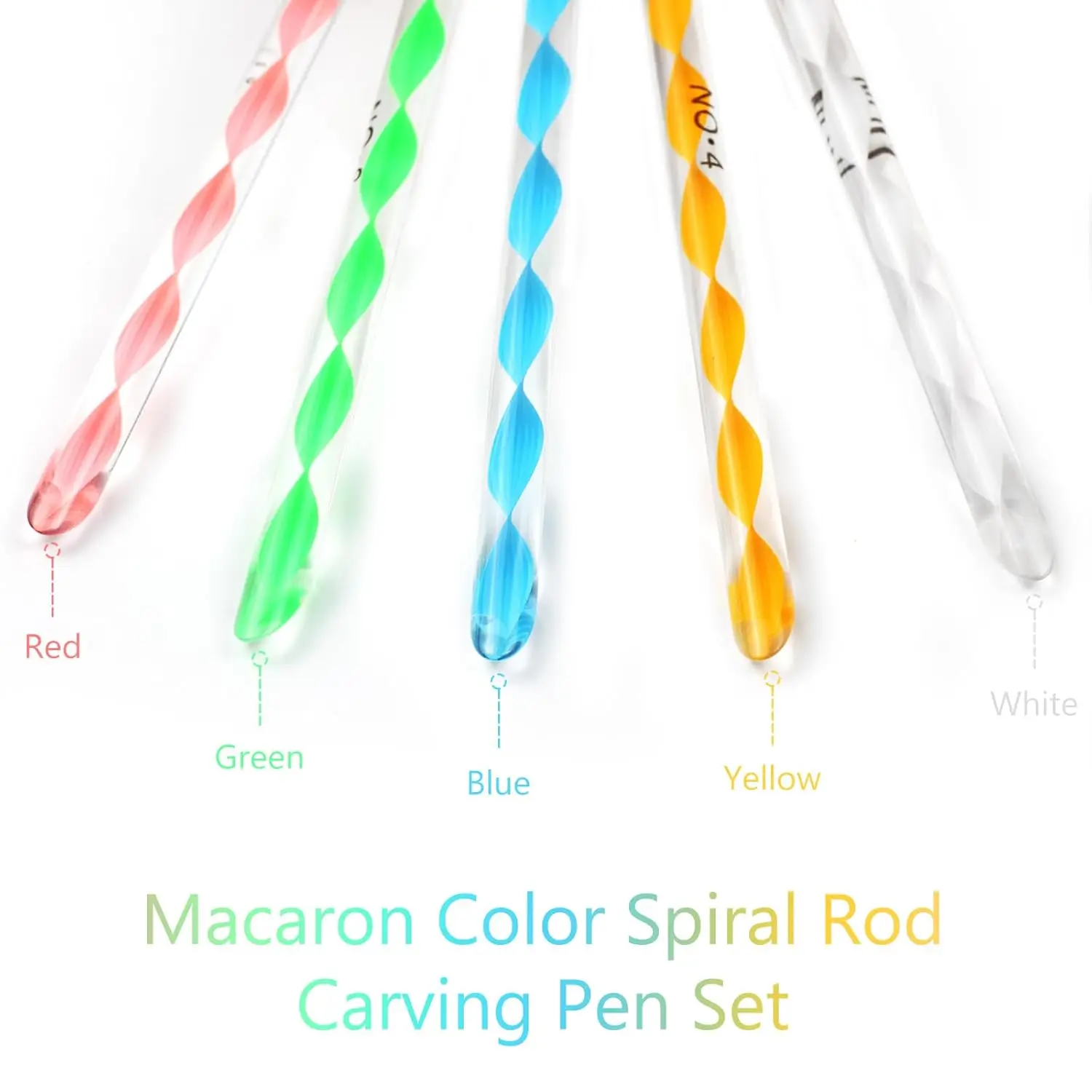 LINMANDA 5 قطعة أظافر تركيب من الأكريليك فرشاة بطانة فرشاة مانيكير نقطة الحفر رسم اللوحة طقم أدوات DIY بها بنفسك مسمار الفن Designsv