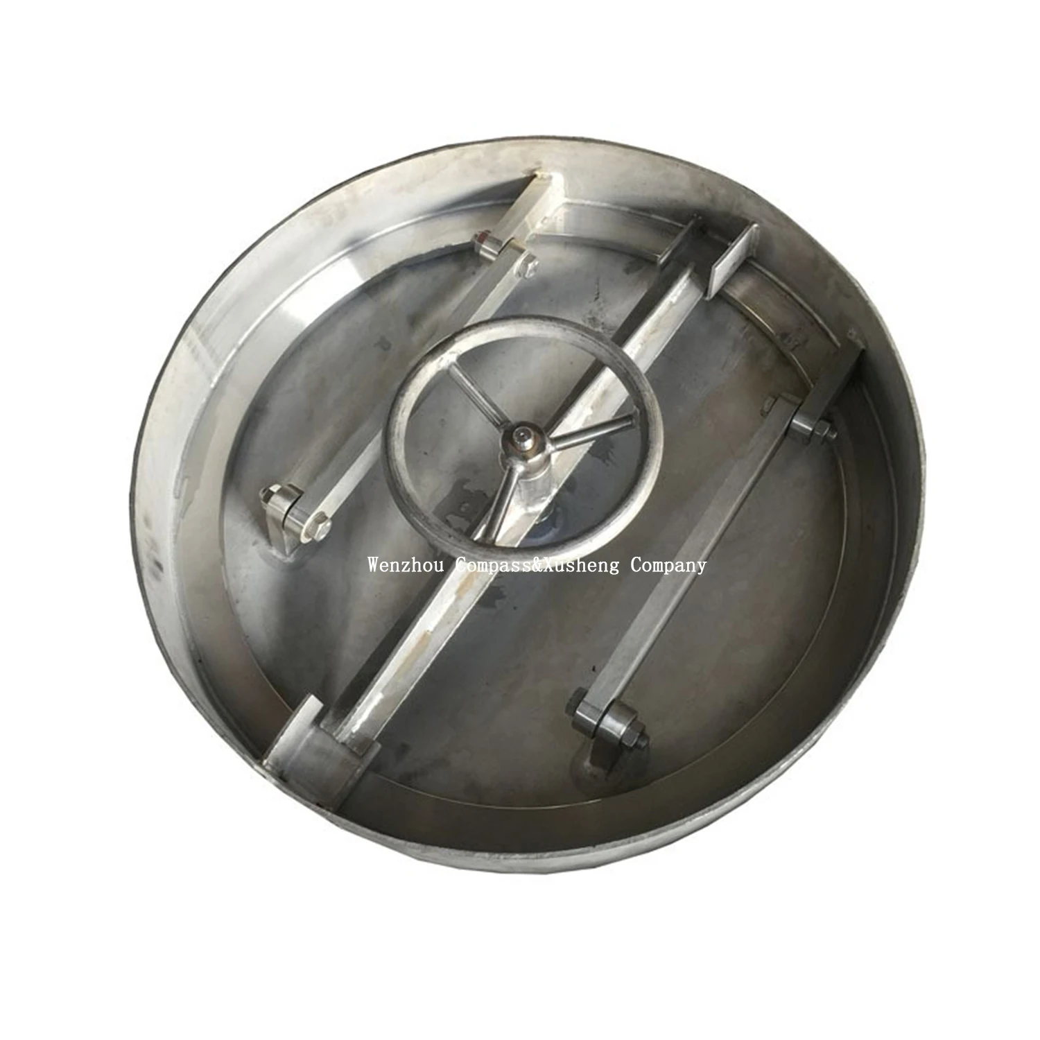 

Wenzhou Industrial-Grade Stainless Steel SS304 Round Manhole 700MM Pressure Inward Handwheel Tank Manway