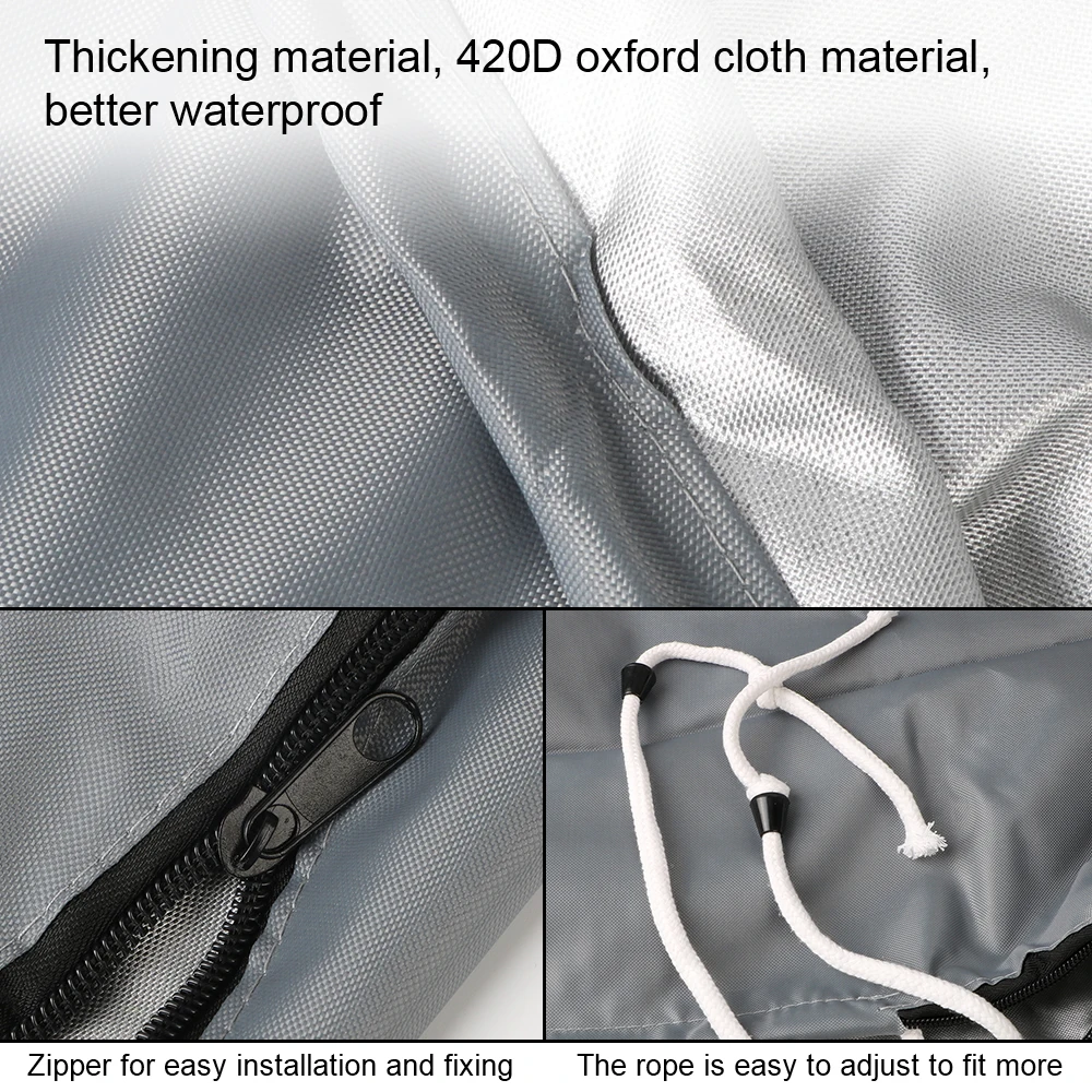 完全防水船外機カバー,サンシェード,傷防止,greyボートプロテクター,ヘビーデューティー,420d,30-150hp