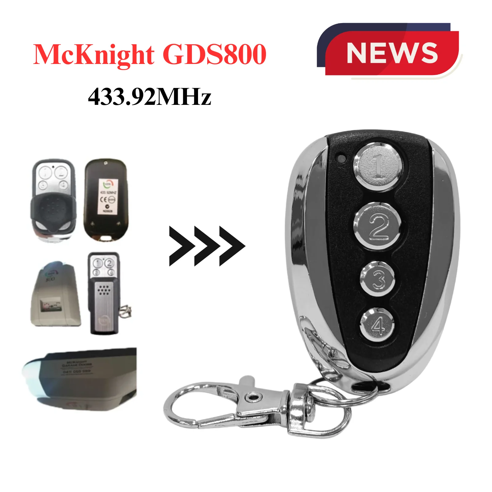 Для McKnight GDS800 GDS1000 N28928 GDS оригинальный гаражный пульт дистанционного управления 433,92 МГц Для McKnight GDS800 GDS1000 N28928 GDS оригинальный гаражный пульт дистанционного управления 433,92 МГц
