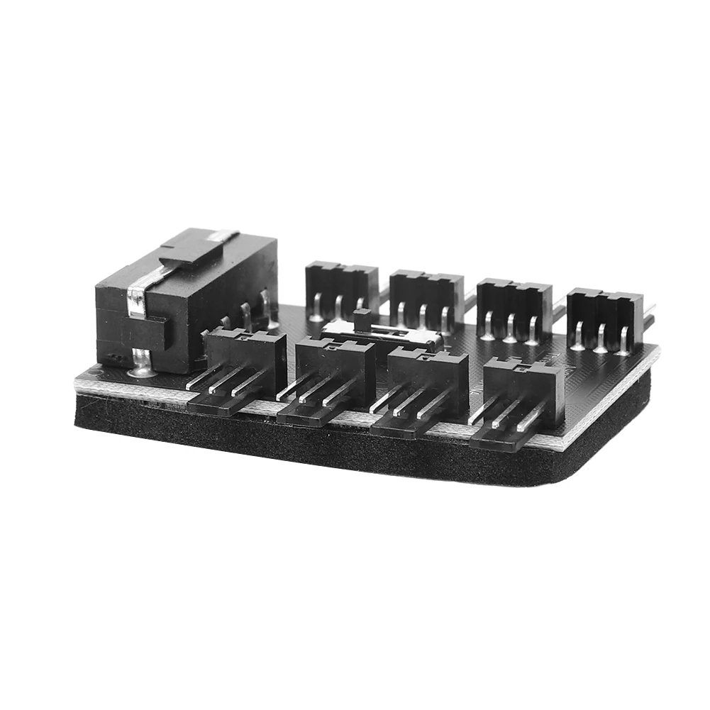 SATA/4 Pin 1 to 8 3 Pin PWM Cooler Fan HUB Splitter Extension 12V Power Suppply Cooler Cooling Speed Controller 4PIN Adapter