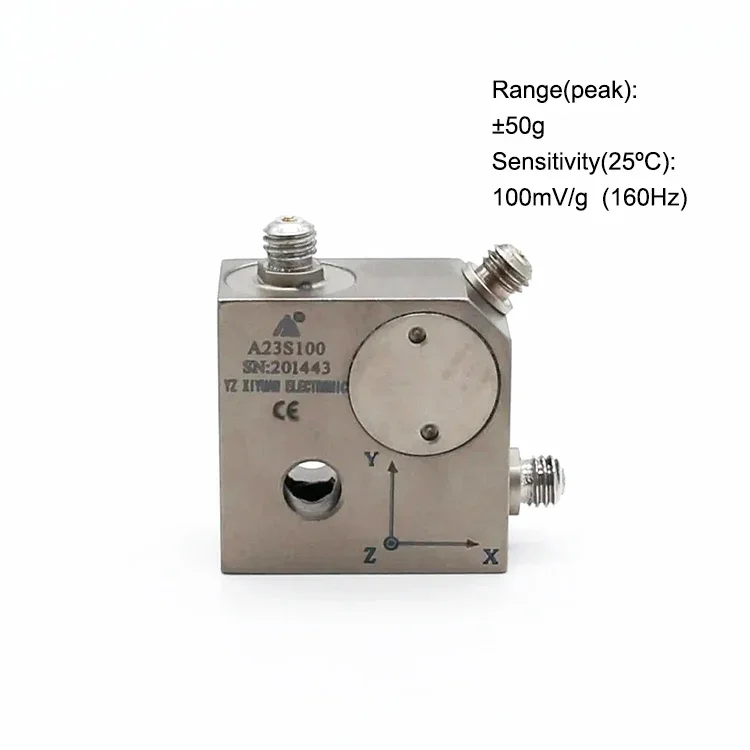 Universal Triaxial Vibration Sensor/Accelerometer with Built in IEPE Preamplifier