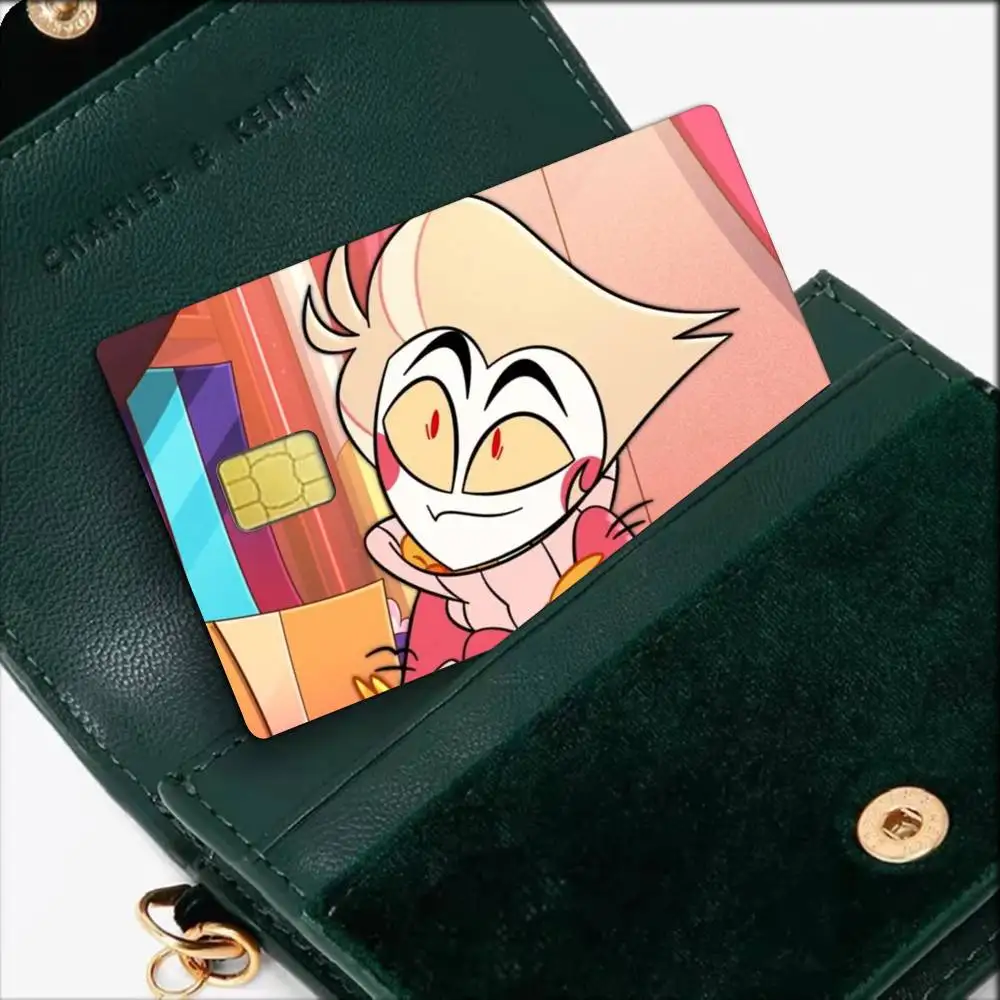 H-Hazbin Hotel Lucifer  Waterproof Film Skin Cover Credit Card Stickers Debit Front Bank Bus Pass