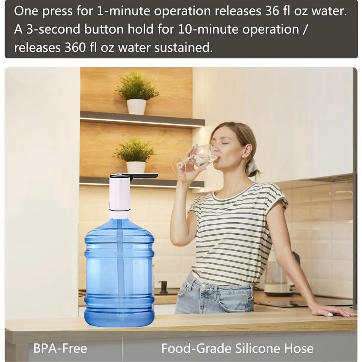 Distributore d'acqua di classe - Distributore di refrigeratori d'acqua - Pompa portatile per bottiglie d'acqua per l'intelligenza in campeggio o in famiglia e in ufficio