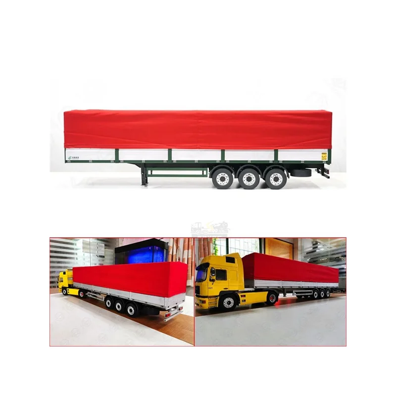 Abschleppzaun Halbhängende Metallplane Vollaluminium-Upgrade-Kit 1/14 für Tamiya RC Truck Trailer Kipper Scania MAN Autoteile