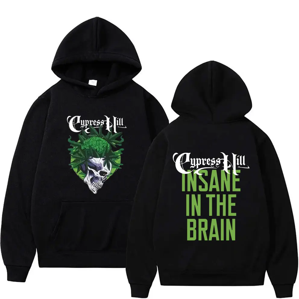 

Rapper Cypress Hill Black Sunday Insane in The Brain Graphic Hoodie Men Women Skeleton Hip Hop Oversized Fleece Cotton Hoodies