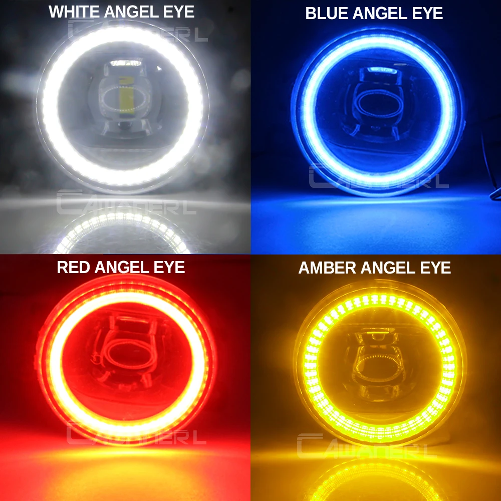 2X40W LED światła przeciwmgielne montaż samochodów lewy + prawy Angel Eye DRL mgła dzienna reflektor do jazdy dziennej 12V dla Opel Vauxhall Vivaro