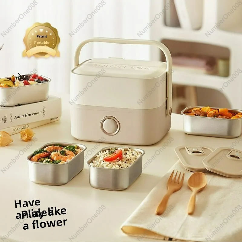 All-in-One Electric Food Jar: Portable Steamer & Warmer for Office Meals, Keep Your Lunch Fresh-Tasting at Work