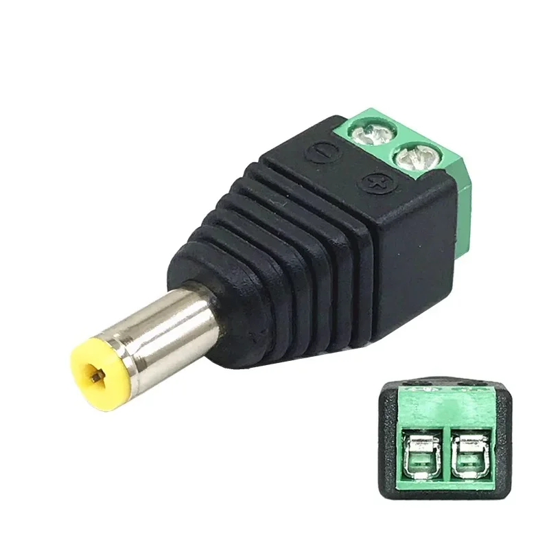 5/20/100 szt. Złącze wtykowe zasilania prądem stałym 5,5*2,1 mm (typ mocowania śrubowego) Potrzebujesz spawania Adapter wtyczki DC — zdjęcie 3