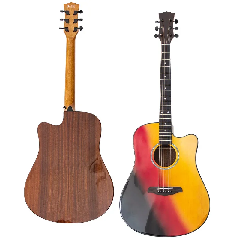 

Rainbow 41inch single-board beginner custom wholesale electric guitar