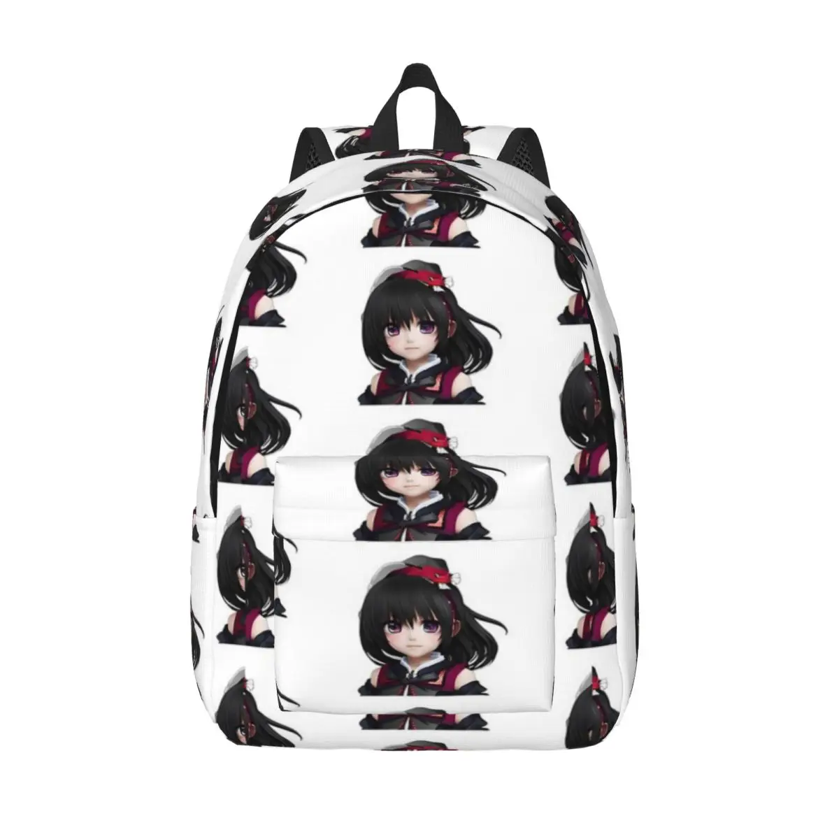 

Милые черные волосы ниндзя аниме девушка произведение искусства простой и стильный рюкзак холст рюкзак Feminina рюкзак