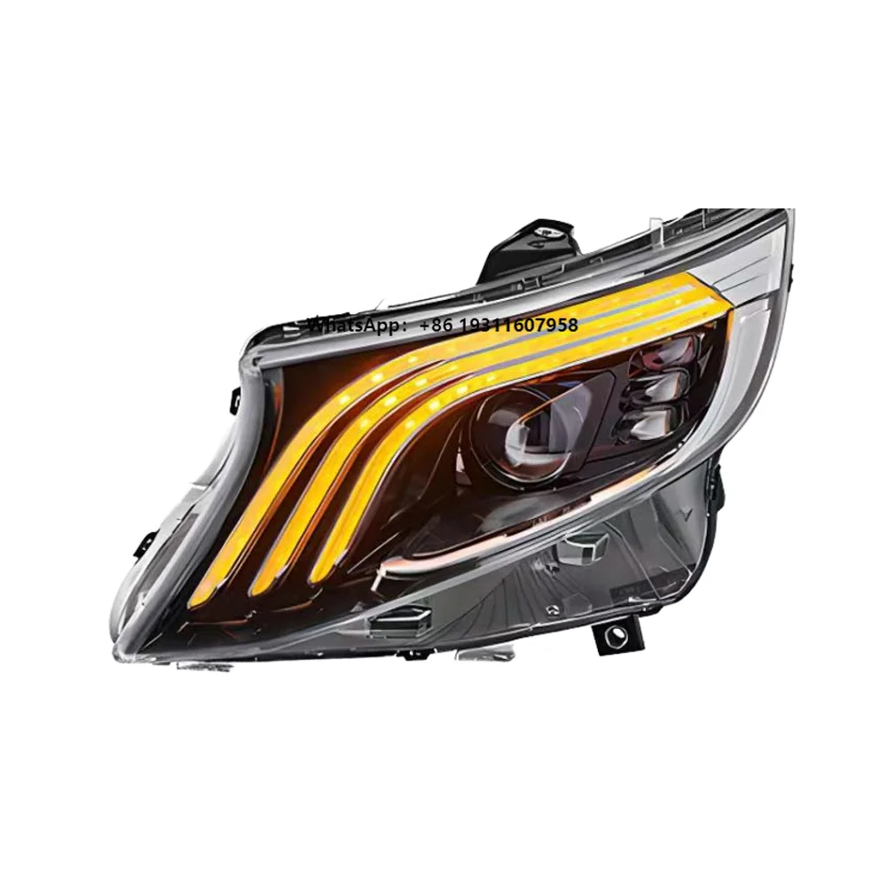 

Benzs Vito Dynamic Signal LED Headlight DRL W447 Projector Lens 12V Automotive Accessories