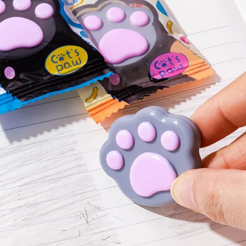 Kawaii Cat Paw shape Rubber Eraser Durable Eraser Drawing Details and Highlighting Erasers Art Painting pencil Eraser Stationery