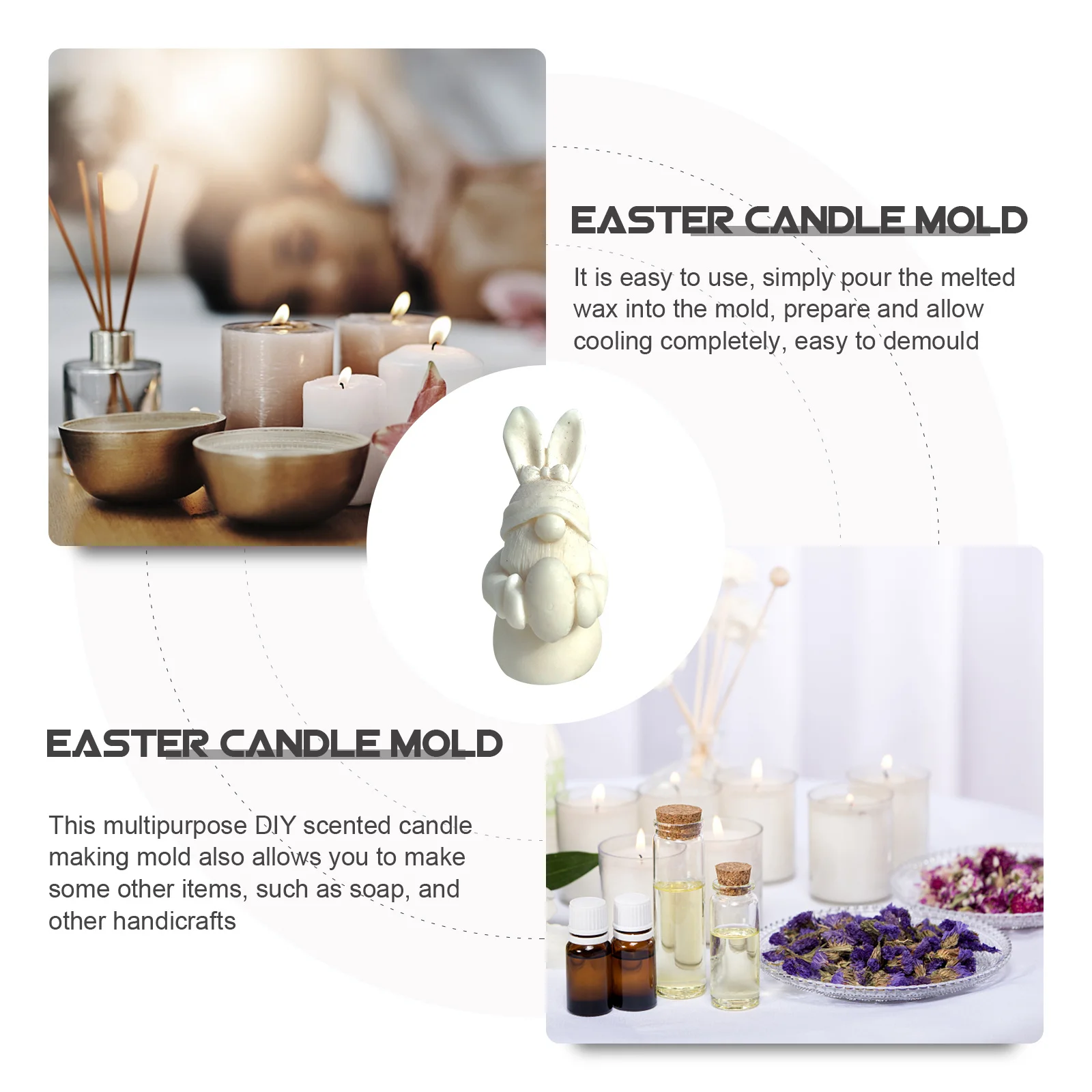 

Easter Adornment Mold Creative Soap Casting Desktop Ornament DIY Decor Making Scented Three-dimensional