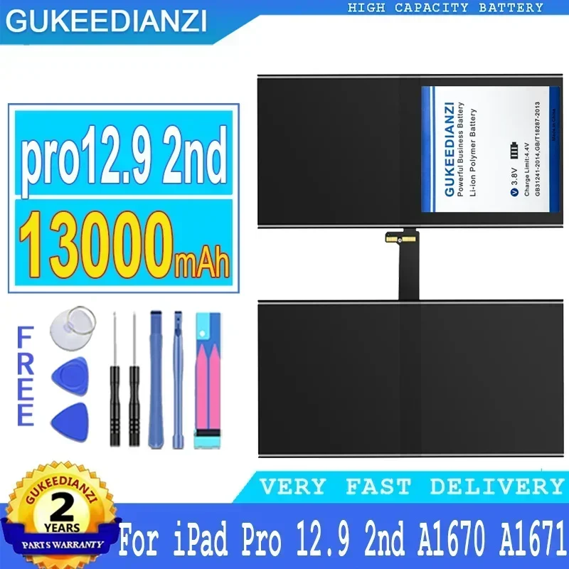 

pro12.9 2nd 13000mAh Rechargeable High Capacity Battery For iPad Pro 12.9 2nd A1670 A1671 A1821 Pro12.9 2nd Portable Battery