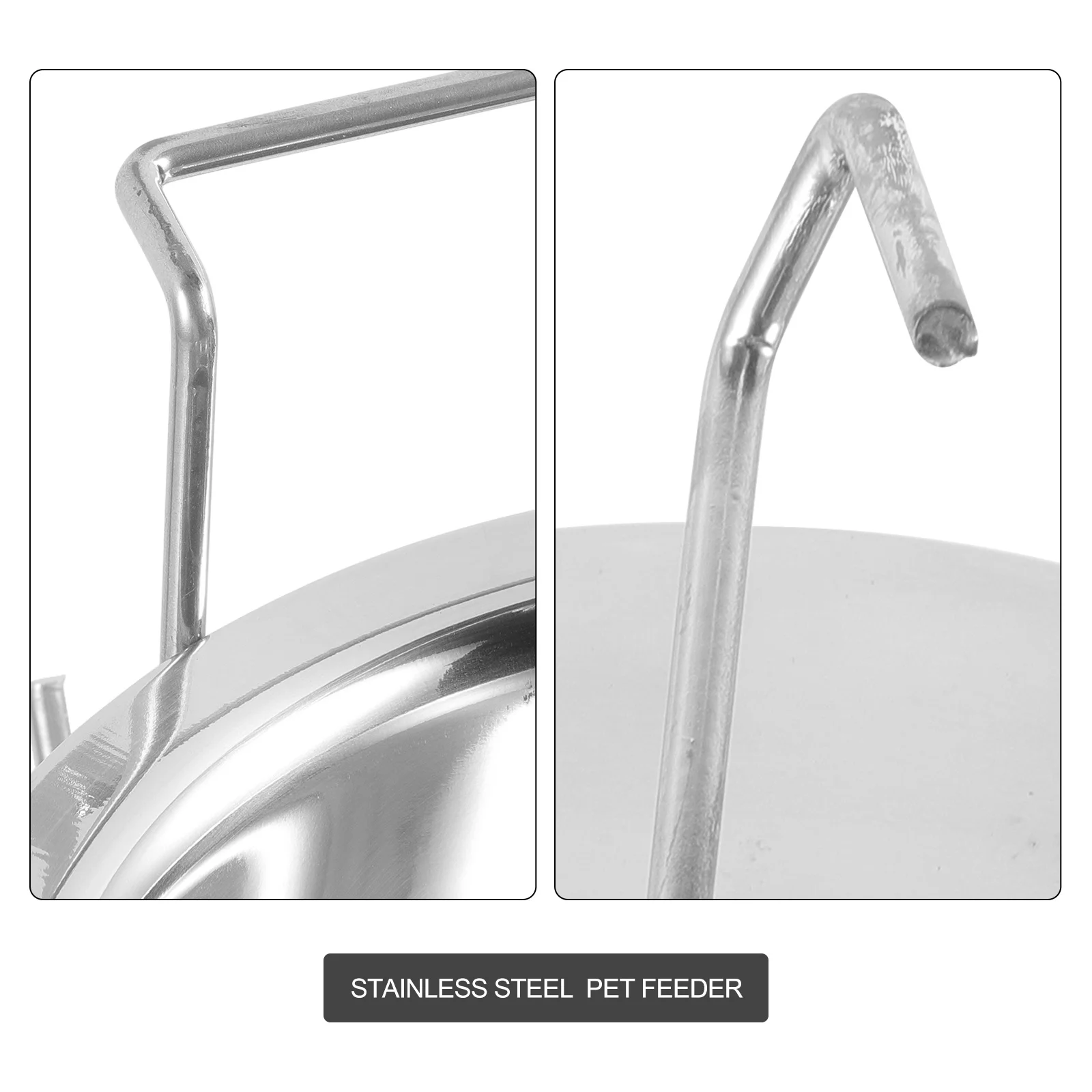 

1 set 1 Set Stainless Steel Durable Cat Feeder Hanging Detachable Iron Frame Easy Clean Pet Feeding Dish Dog Cat Bowl Pet Feeder
