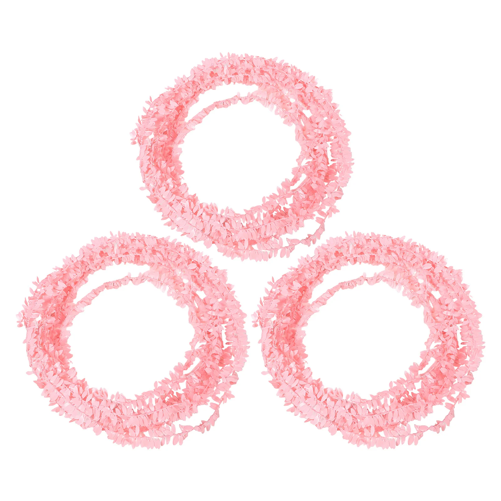 

3pcs Iron Wire Leaf Vine 7.5M Artificial Faux Leaves Garland Diy Wreath Craft Decor Grapevine Rattan Plant Wedding Home Party