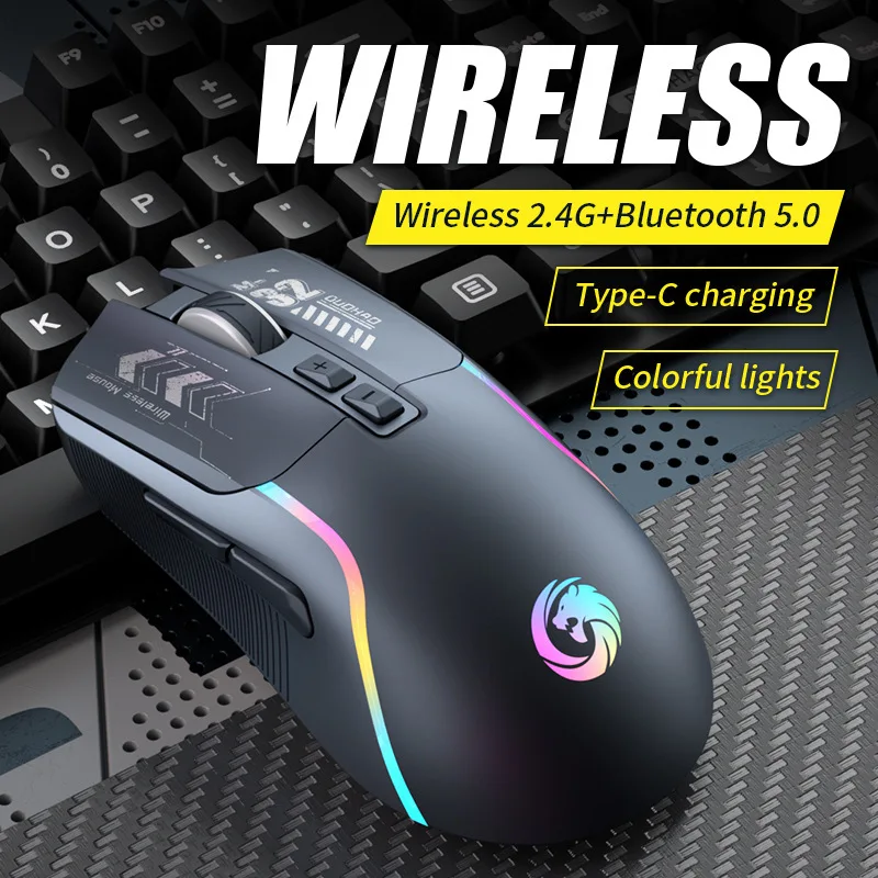 ファッション Bluetooth デュアルモードワイヤレスサイレントゲーミングマウス人間工学に基づいた低ノイズ Macbook ラップトップ光学式コンピュータマウスガールギフト