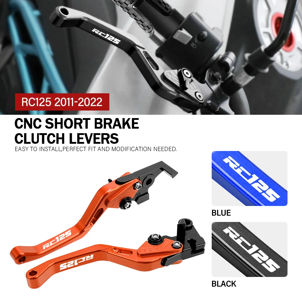 

For RC125 2011 2012 2013 2014 2015 2016 2017 2018 2019 2020 2021 2022 CNC Adjustable Brake Clutch Levers Handle Accessories