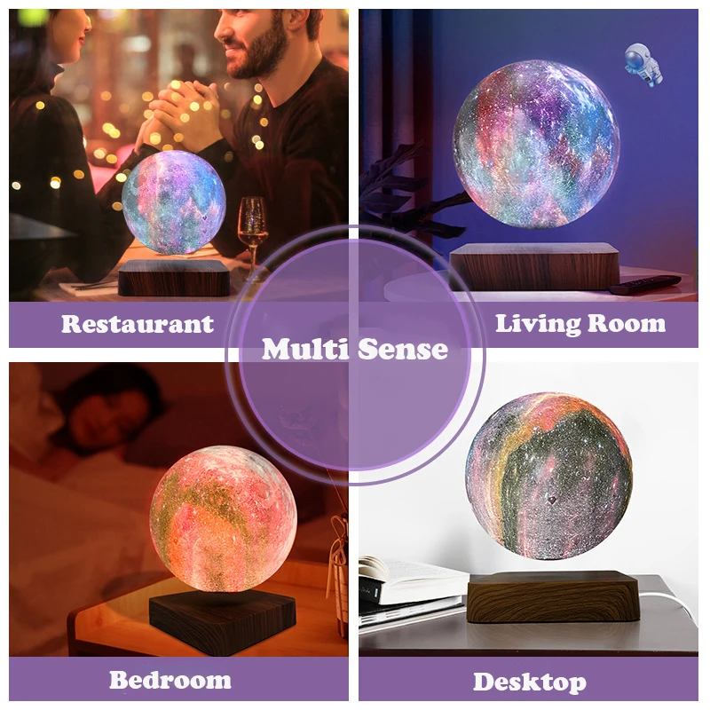 Dropshipping Smart Floating Moon Lamp Christmas Gift Night Lamp Floating Star Light Night Light Home Decor Floating Lights