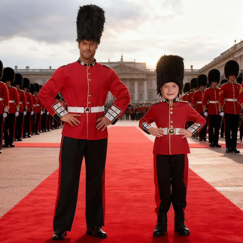 

Костюм британского гвардейца для взрослых мужчин, униформа для косплея, нарядная форма для почетного караула