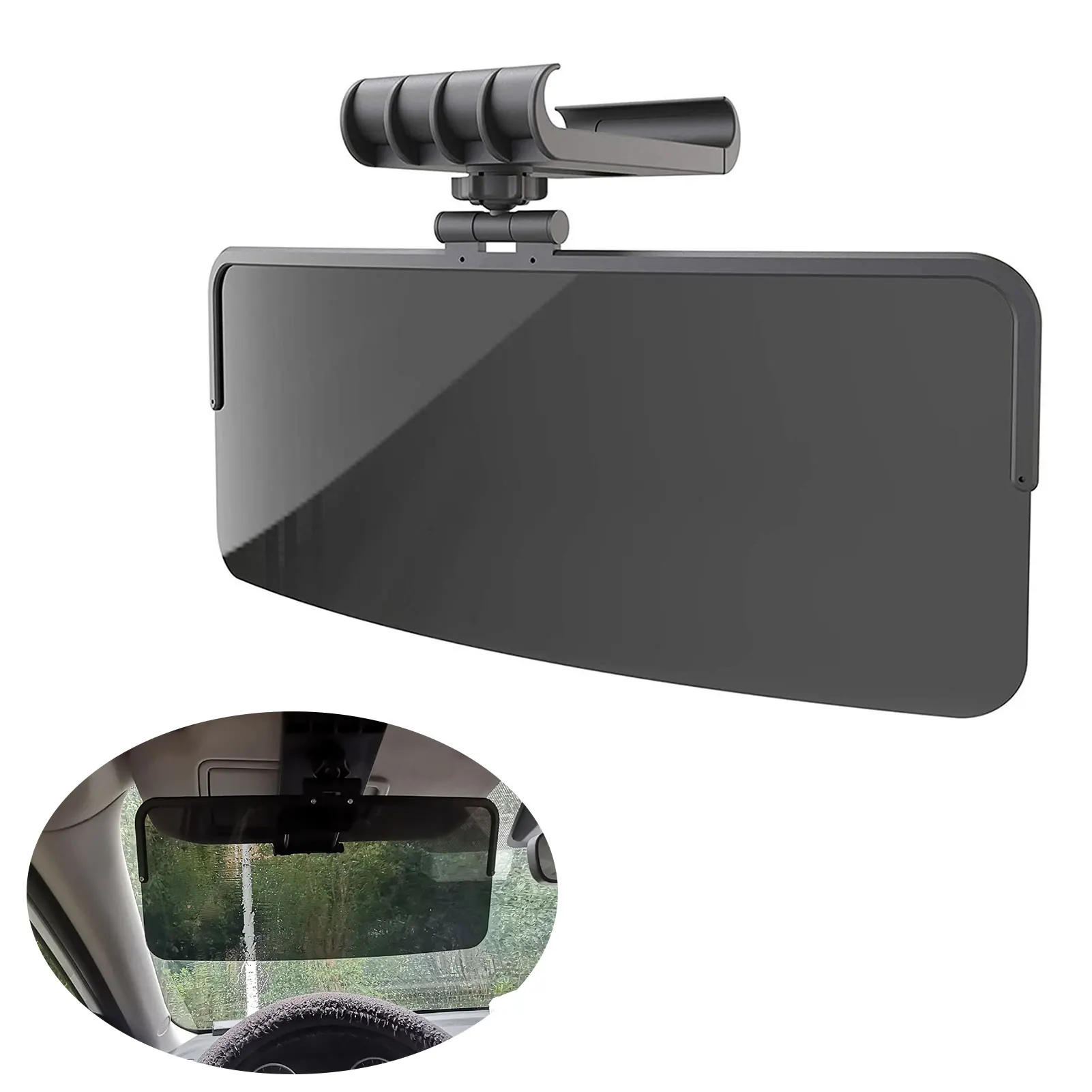 Car Polarized Sun Visor Sunshade Extender Adjustable Anti-Glare Car Sun Visor Anti-glare Sun Blocker Car Accessories Universal