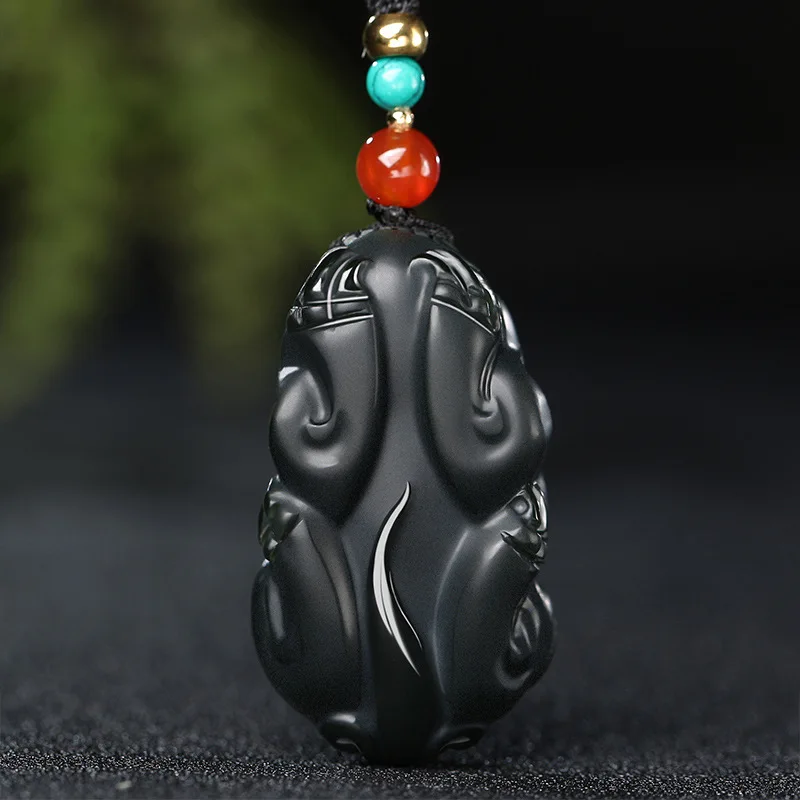 Hetian Taqing Green , Fortune-Attracting Pixiu Jade , Jadeite Pendant