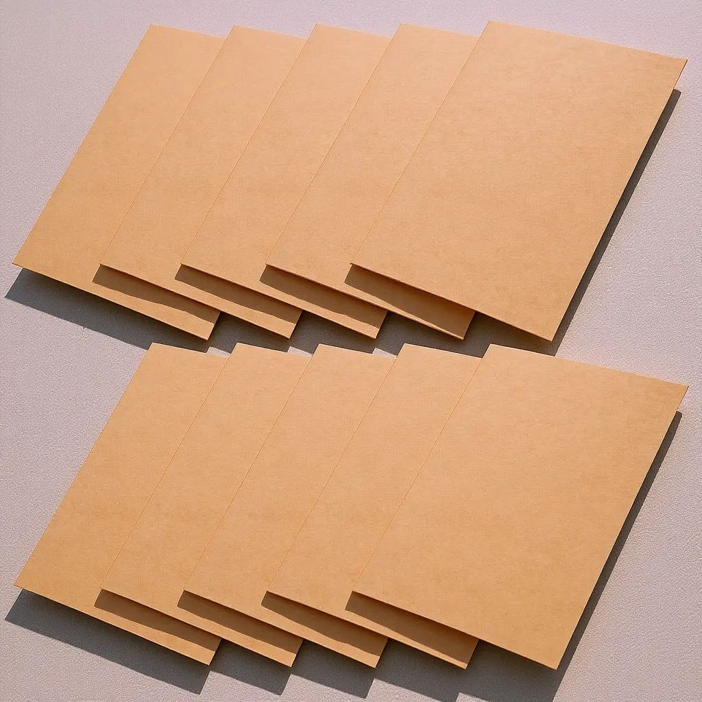 

10Pcs Paper File Folder Simple Kraft A4 Single Open Close Document Organizer Office School Home Use File Folder