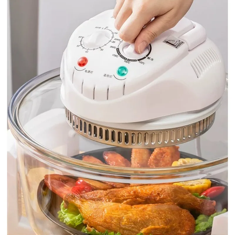 Glass Visual Air Fryer 17L Large Capacity Light Wave Furnace Household Oven
