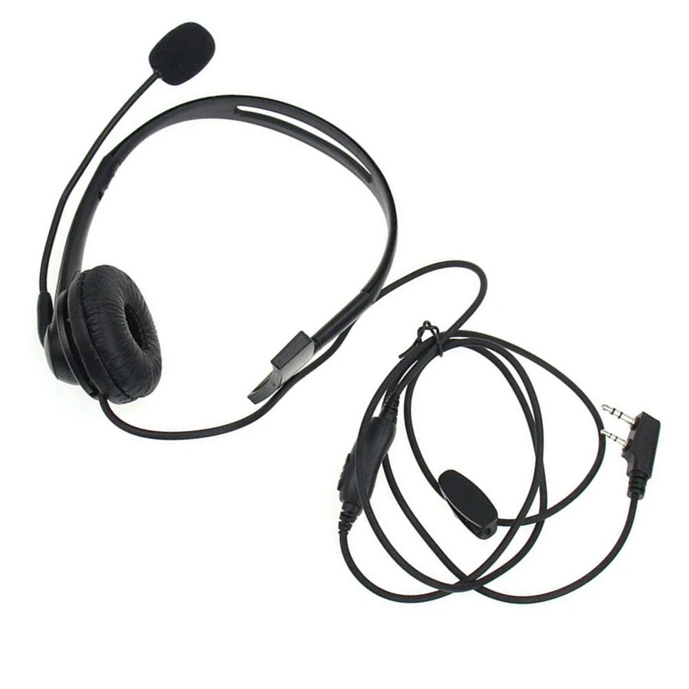 For Kenwood For Baofeng Two Way Radio Headset 2 Pin K Type PTT Microphone Earphone For UV82 TH220 TK2100 Outdoor Security Gear