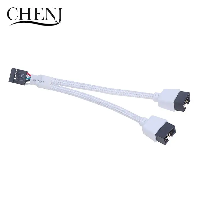 

Audio HD Extension Cable For PC DIY 15cm Computer Motherboard USB Extension Cable 9 Pin 1 Female To 2 Male Y Splitter