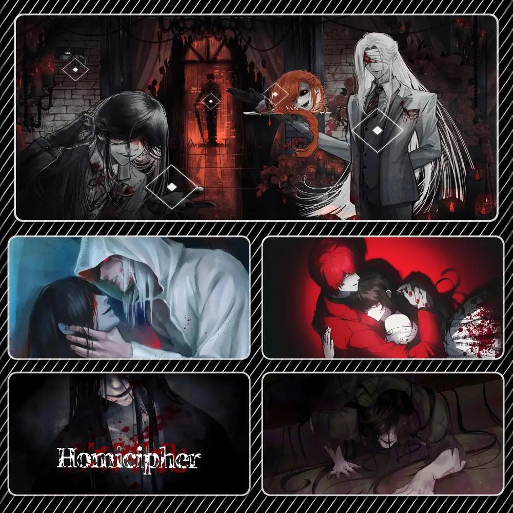 Homicipher scarletella Mr Silvair Mouse Pad Tapetes de Mesa Teclado, Borracha Kawaii, Tapete de Mesa Antiderrapante, XXL,90x40cm