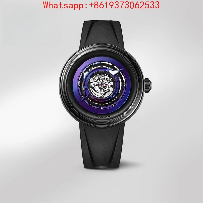 Customized Black Hole Center Tourbillon Mechanical Hollow Men's Couple Watch