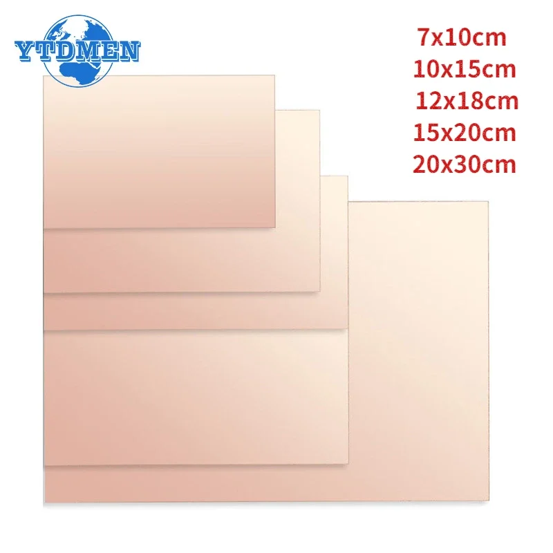 1PCS FR4 PCB 20x30cm 7x10cm 10x15cm 12x18cm 15x20cm Single Side Copper Clad Plate DIY PCB Kit Laminate Circuit Board for Arduino