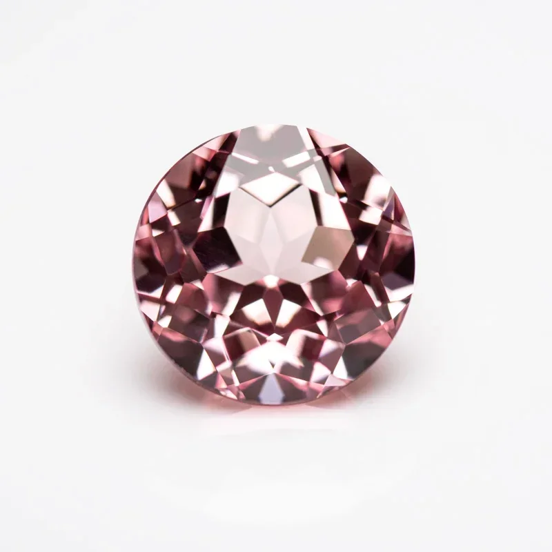 Lab Grown Sapphire Sakura Pink Color Top Quality Round Cut Stones for Charms DIY Top Jewelry Making Selectable AGL Certificate