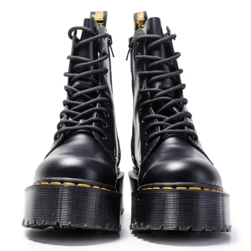 Women Boots Motorcycle Casual Shoes 2024 Woman Leather Minimalist Classic Punk Female  Mary Jane Goth Shoes Platform Boots Women