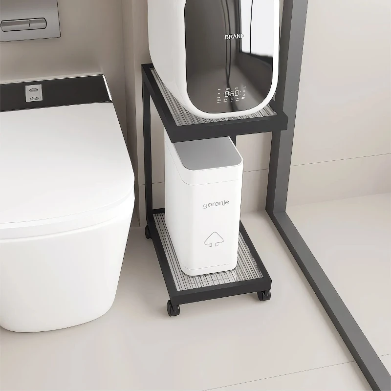 Étagère pour machine à laver, chariot de rangement étroit à roulettes, utilitaire roulant pour salle de bain et toilettes, en métal antirouille